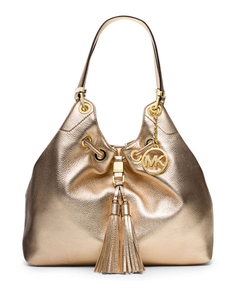 michael kors shoulder bag gold logo|Michael Kors shoulder bags outlet.